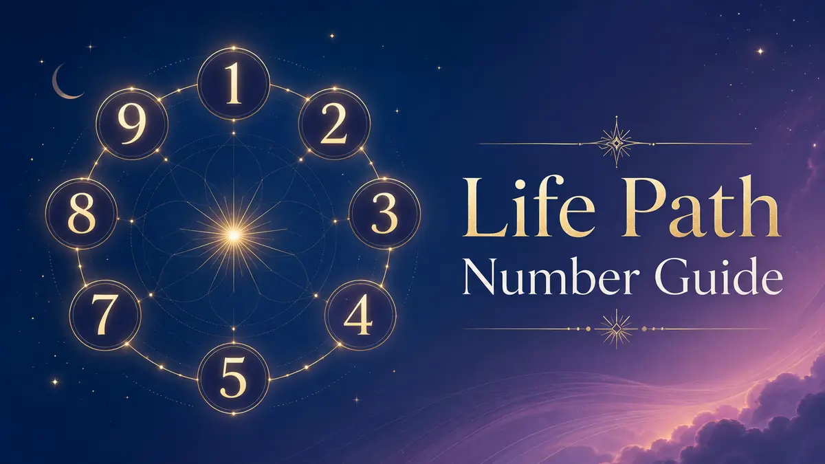 What does my life path number mean — Pythagorean numerology chart showing numbers 1 through 9
