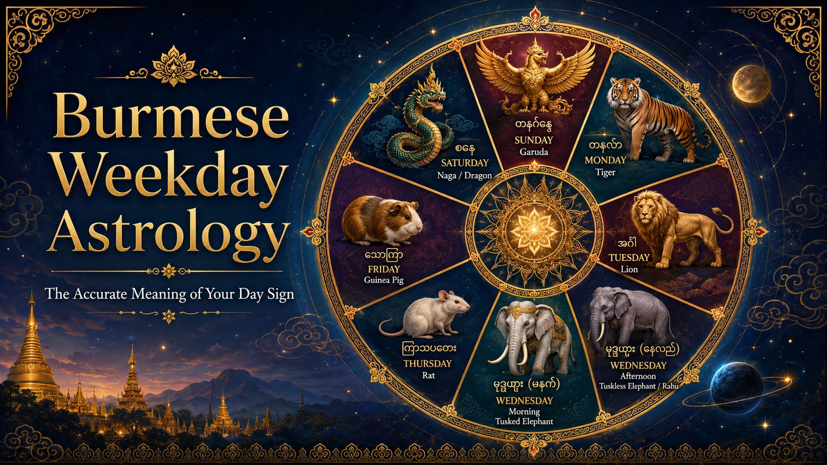 Burmese weekday astrology — zodiac by birth day